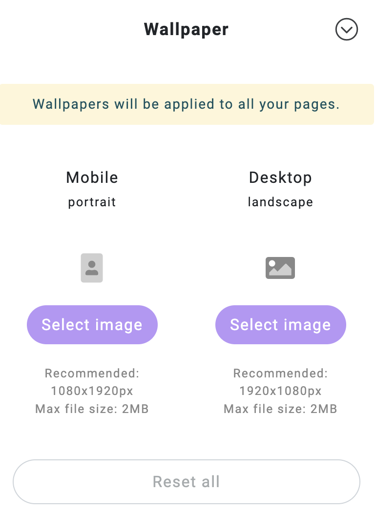 Wallpapers Can Now Be Uploaded Separately For Mobile And Desktop 🎨