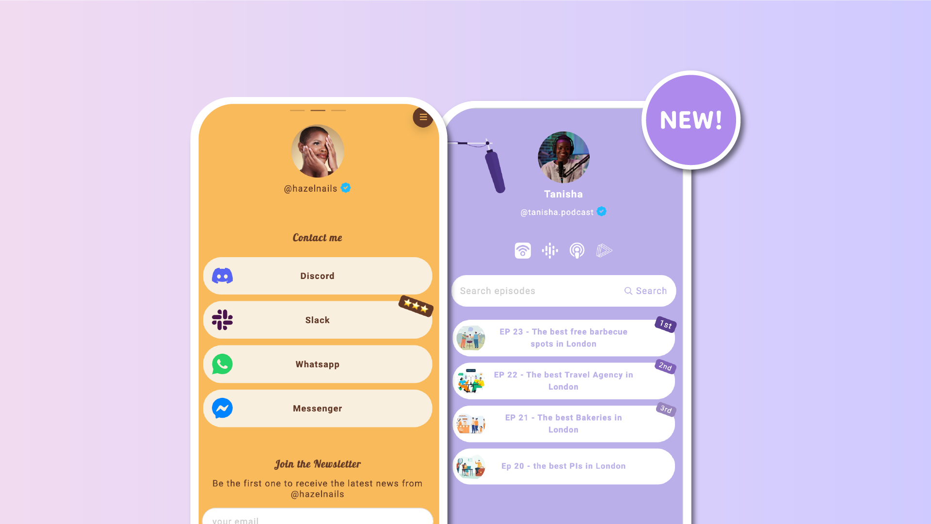Add custom badges to individual Lnks