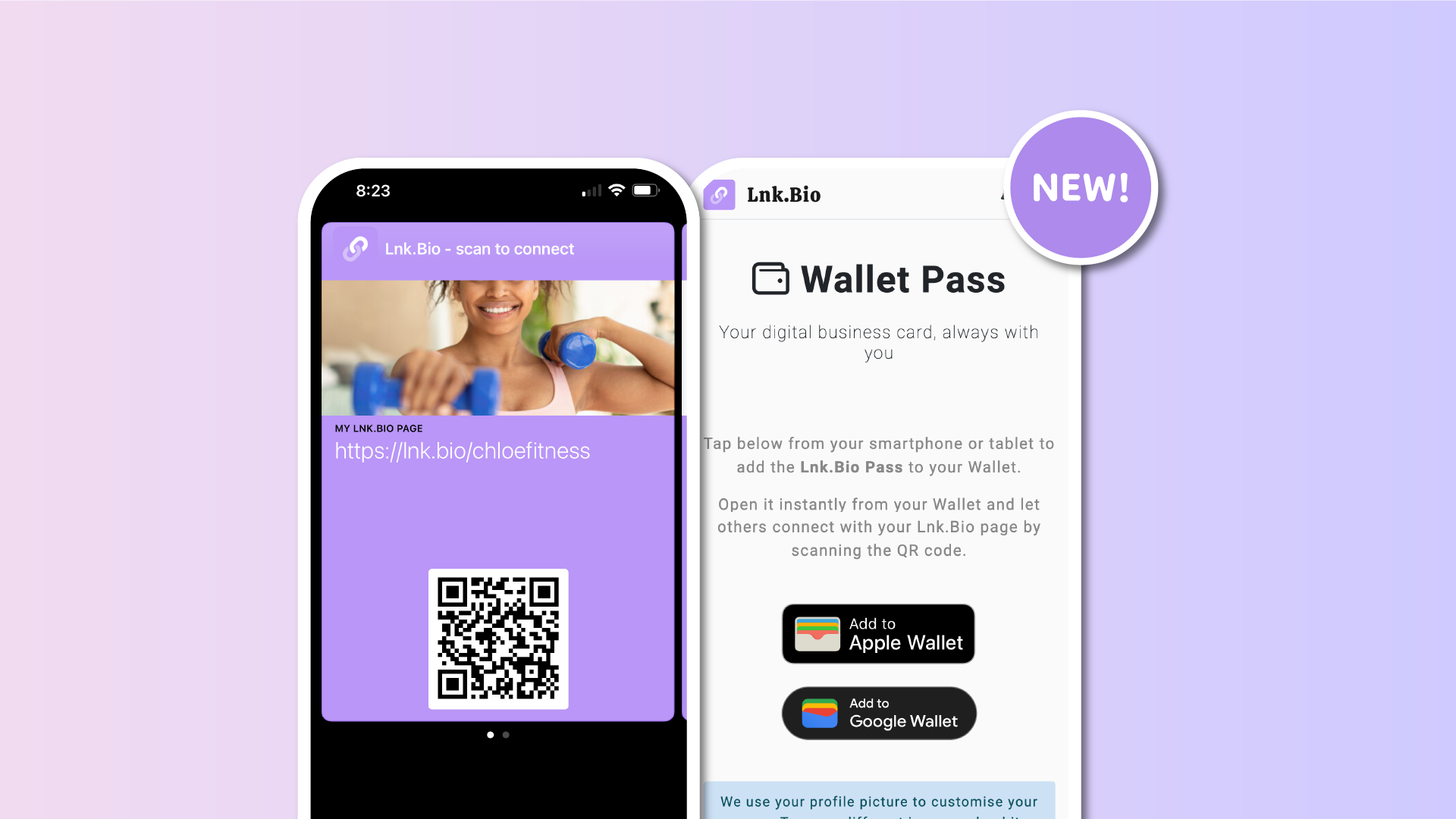 Add Lnk.Bio to your Apple Wallet or Google Wallet