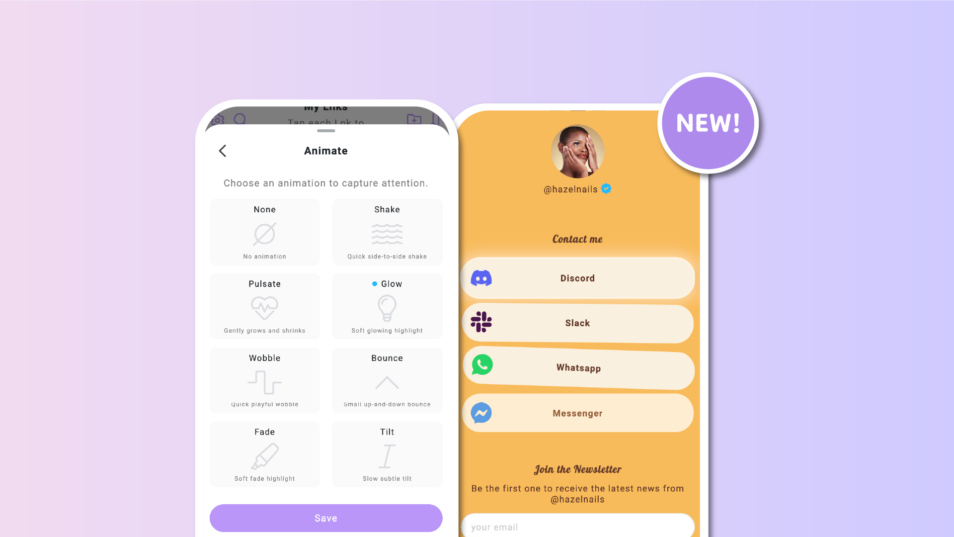 Bring your Lnks to life with animations