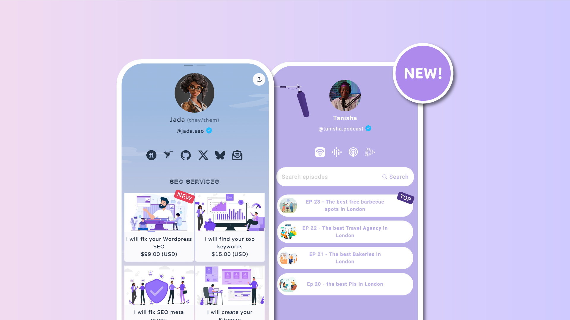 Highlight your latest Lnks with NEW badges