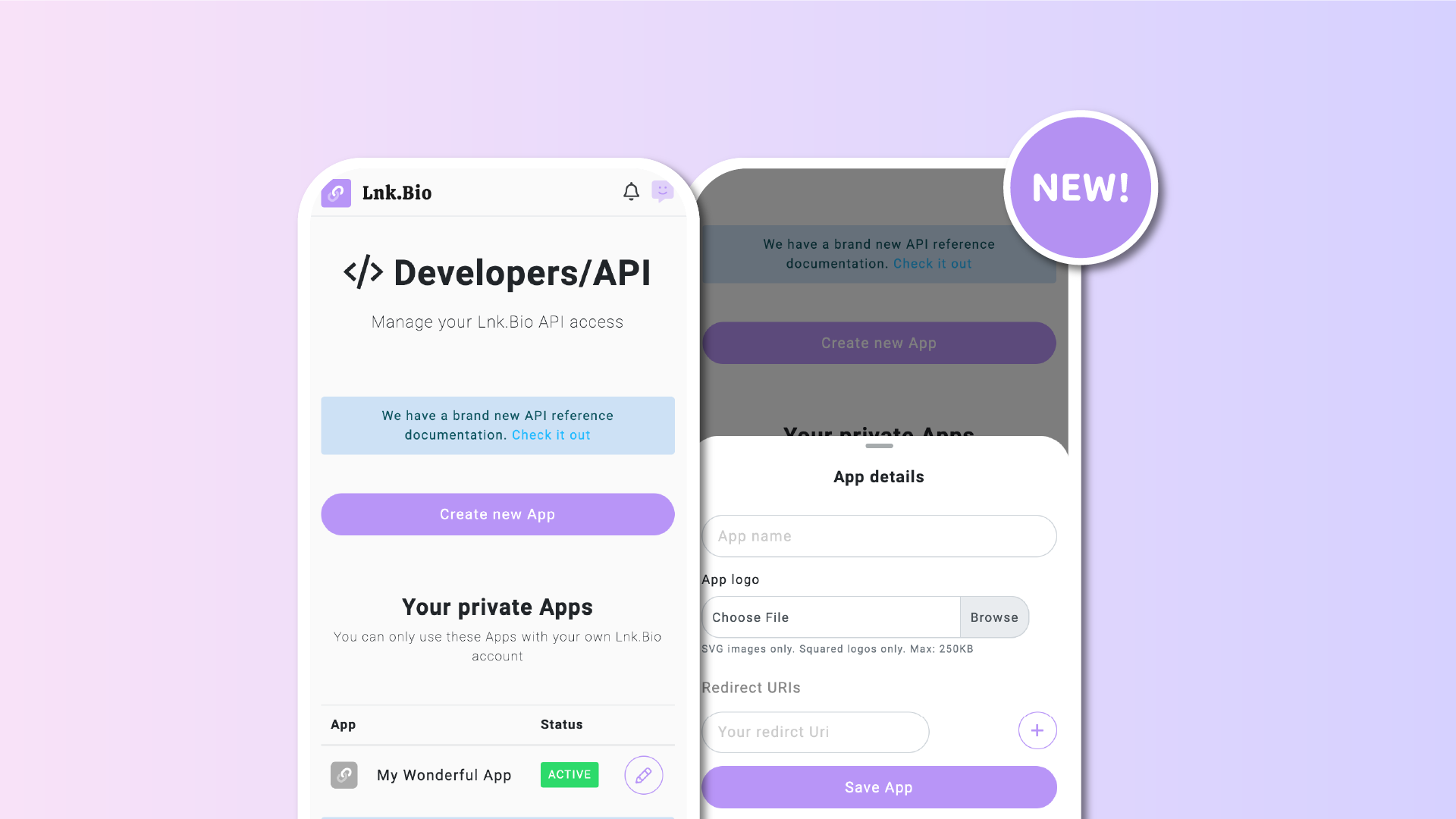 Las APIs de Lnk.Bio ahora son públicas para todos.