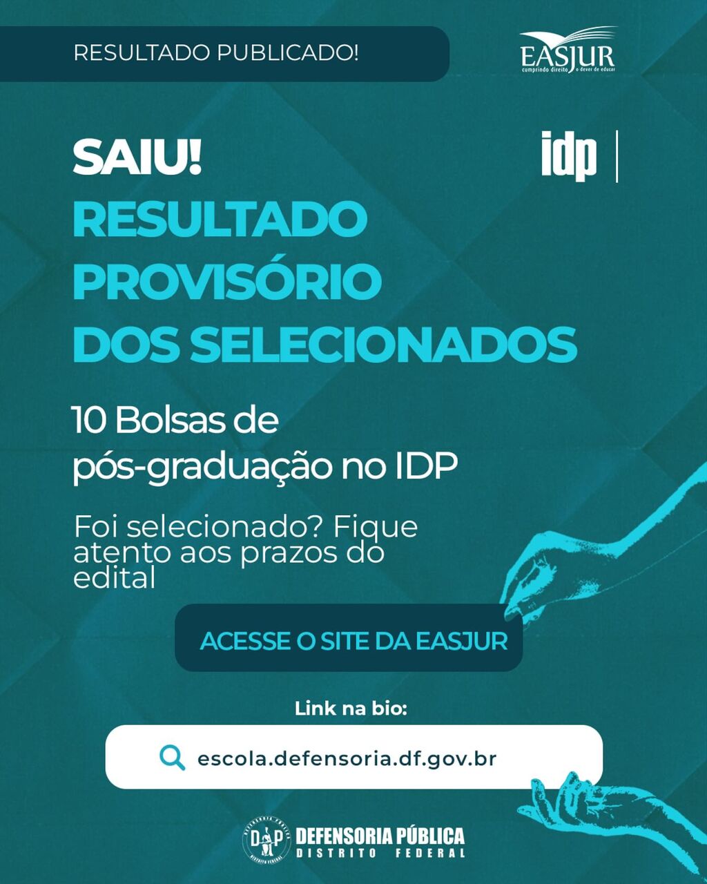 Resultado Provis&oacute;rio - Bolsas P&oacute;s-Gradua&ccedil;&atilde;o IDP 2025