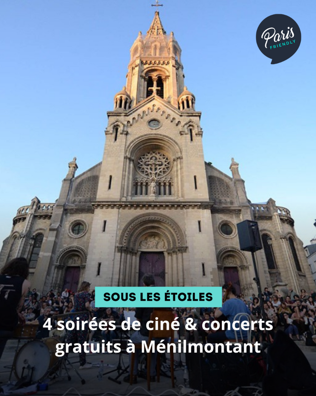 4 soir&eacute;es de cin&eacute; & concerts gratuits &agrave; M&eacute;nilmontant