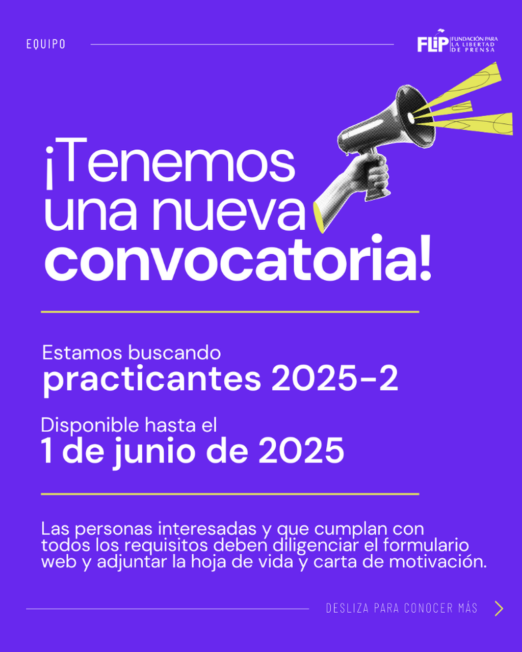 Convocatoria practicante 2025 II