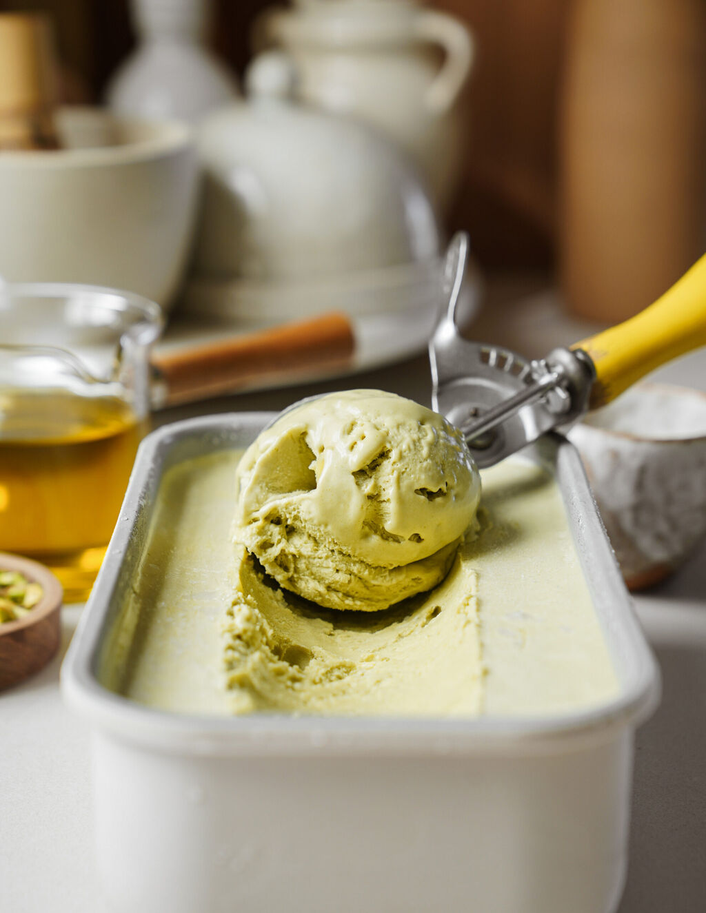 No-Churn Pistachio Ice Cream