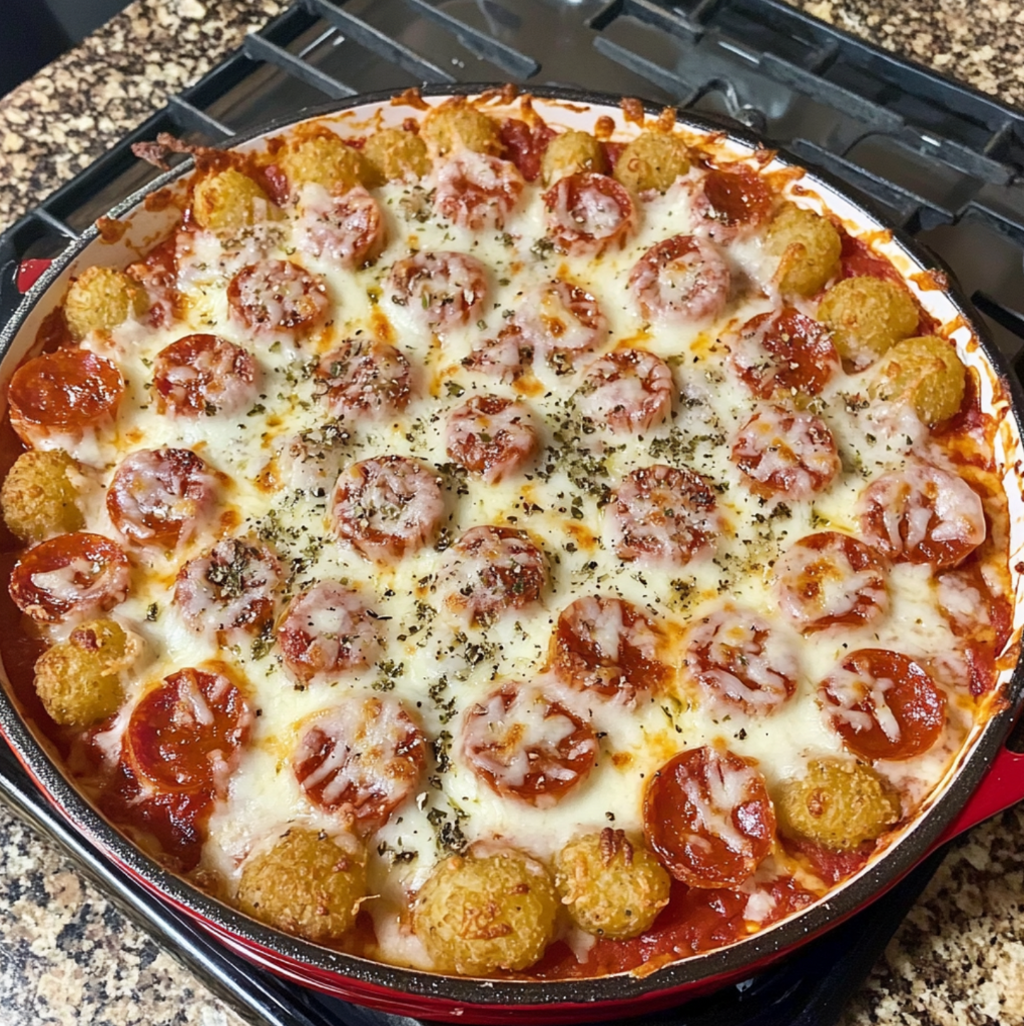 Pizza Tater Tot Casserole
