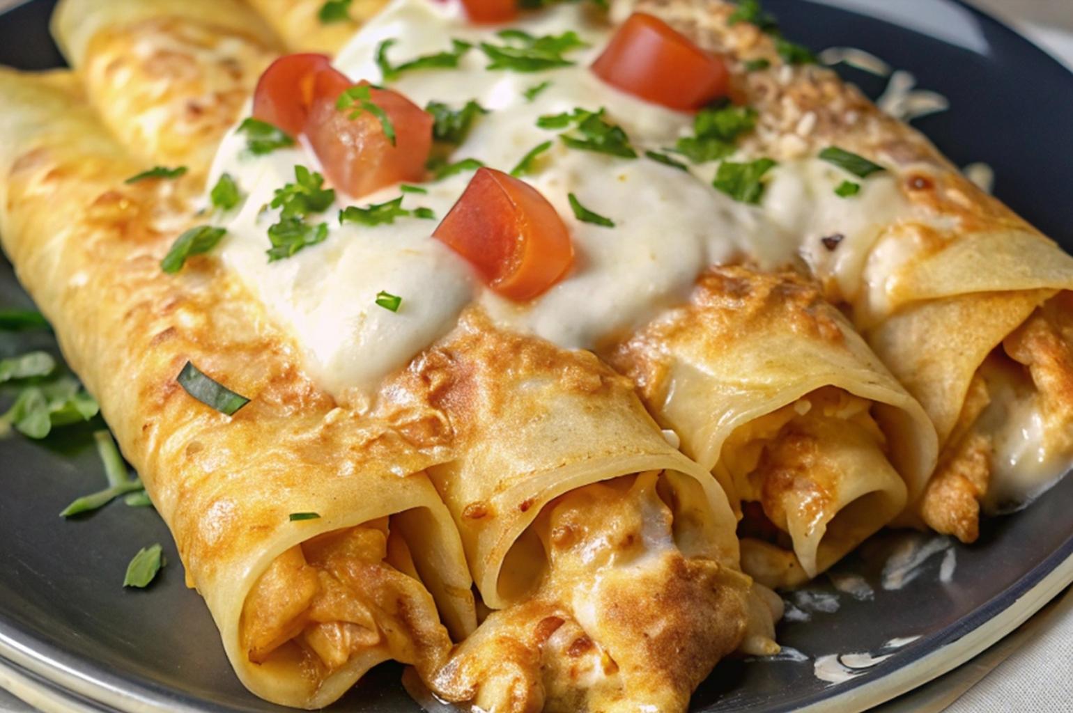 Baked Cream Cheese Chicken Taquitos