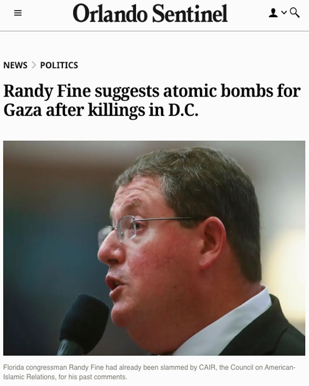 Randy Fine suggests atomic bombs for Gaza after killings in D.C.