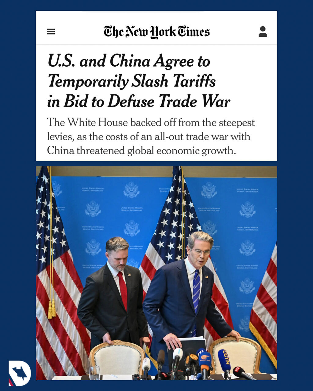 U.S. and China Agree to Temporarily Slash Tariffs in Bid to Defuse Trade War