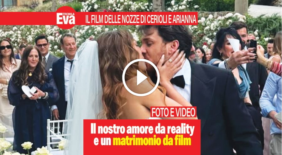 Cerioli si &egrave; sposato: il film del s&igrave; con Arianna Cirrincione
