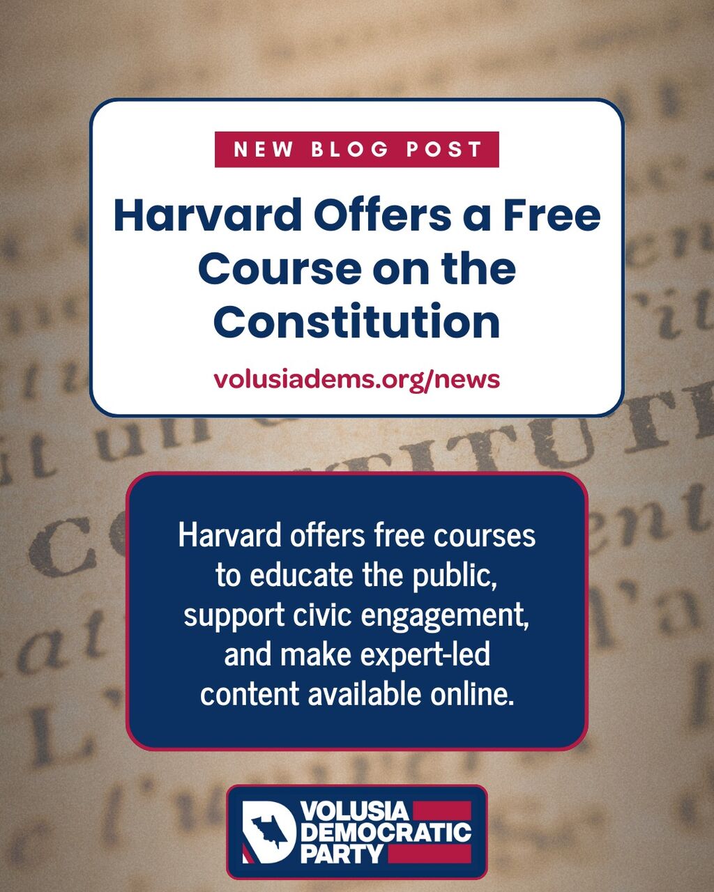 Harvard Offers a Free Course on the Constitution