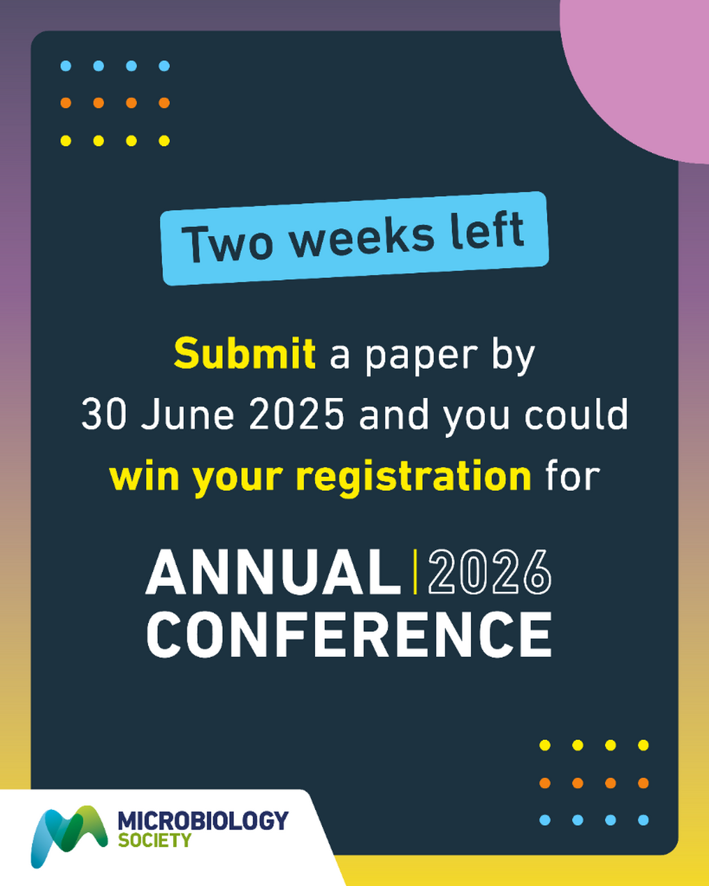 2 weeks to submit for AC26