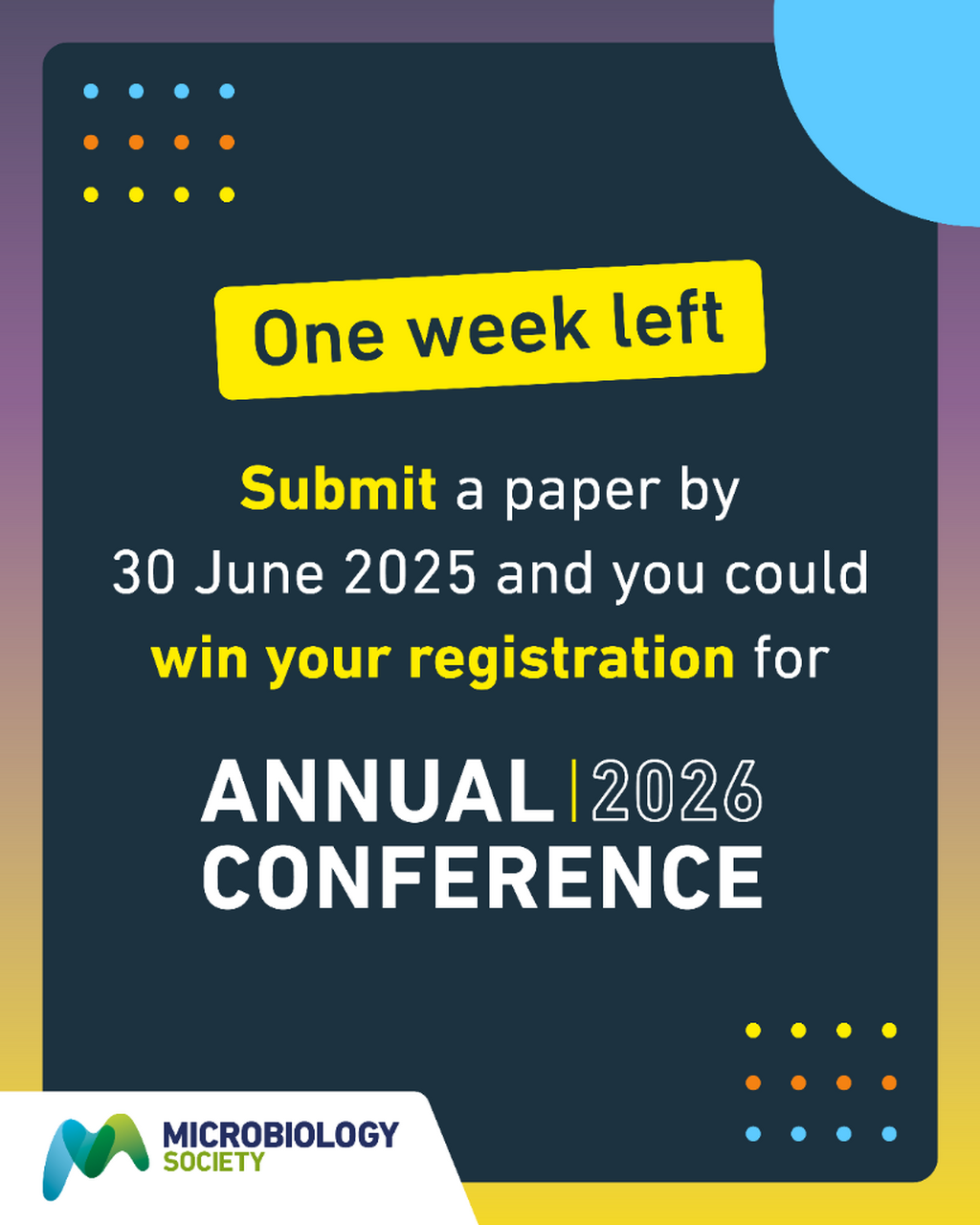 3 weeks to submit for AC26