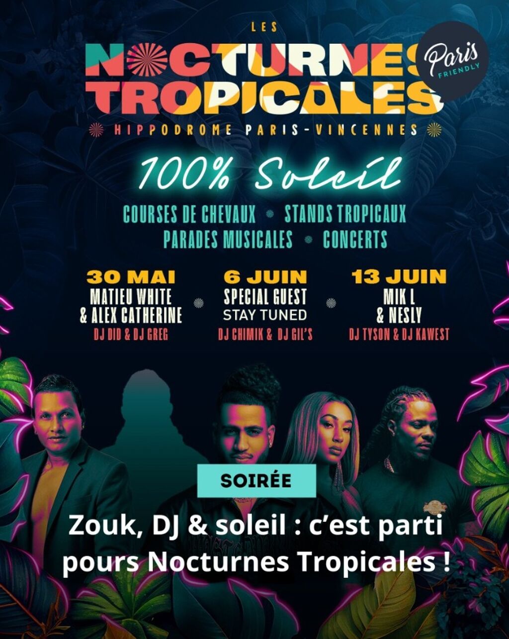 Nocturnes Tropicales : 3 vendredis de f&ecirc;te entre musique live, saveurs exotiques et courses hippiques !