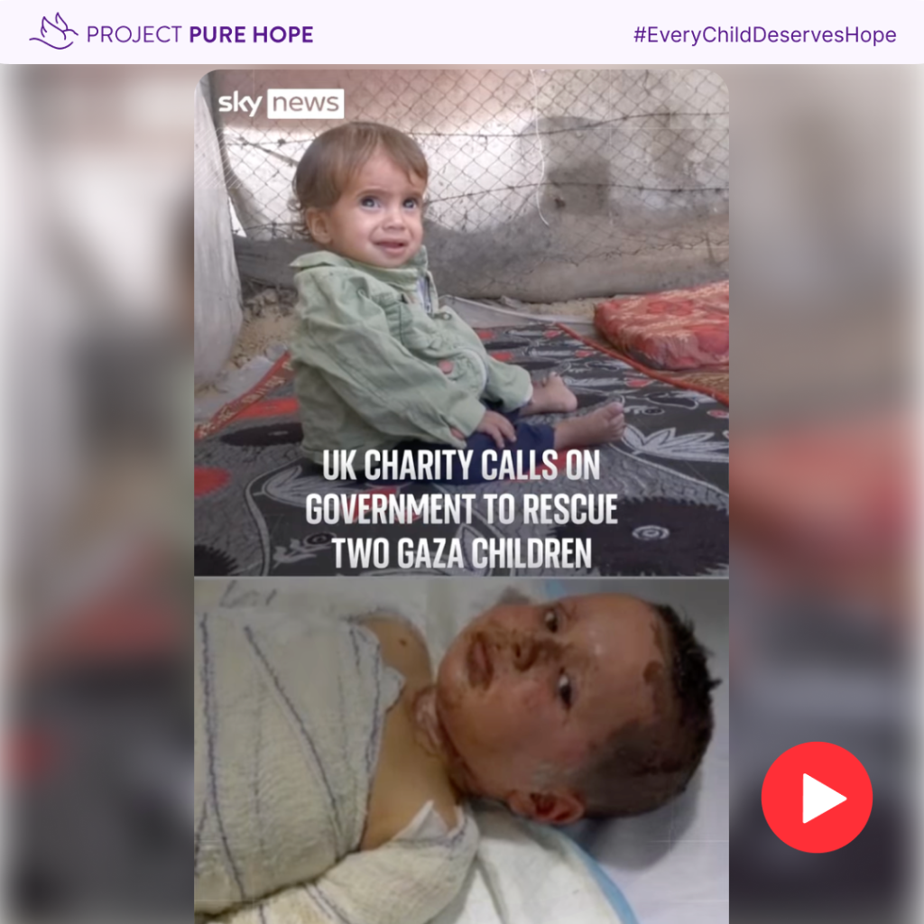 video: UK charity calls on government to rescue two children in Gaza.