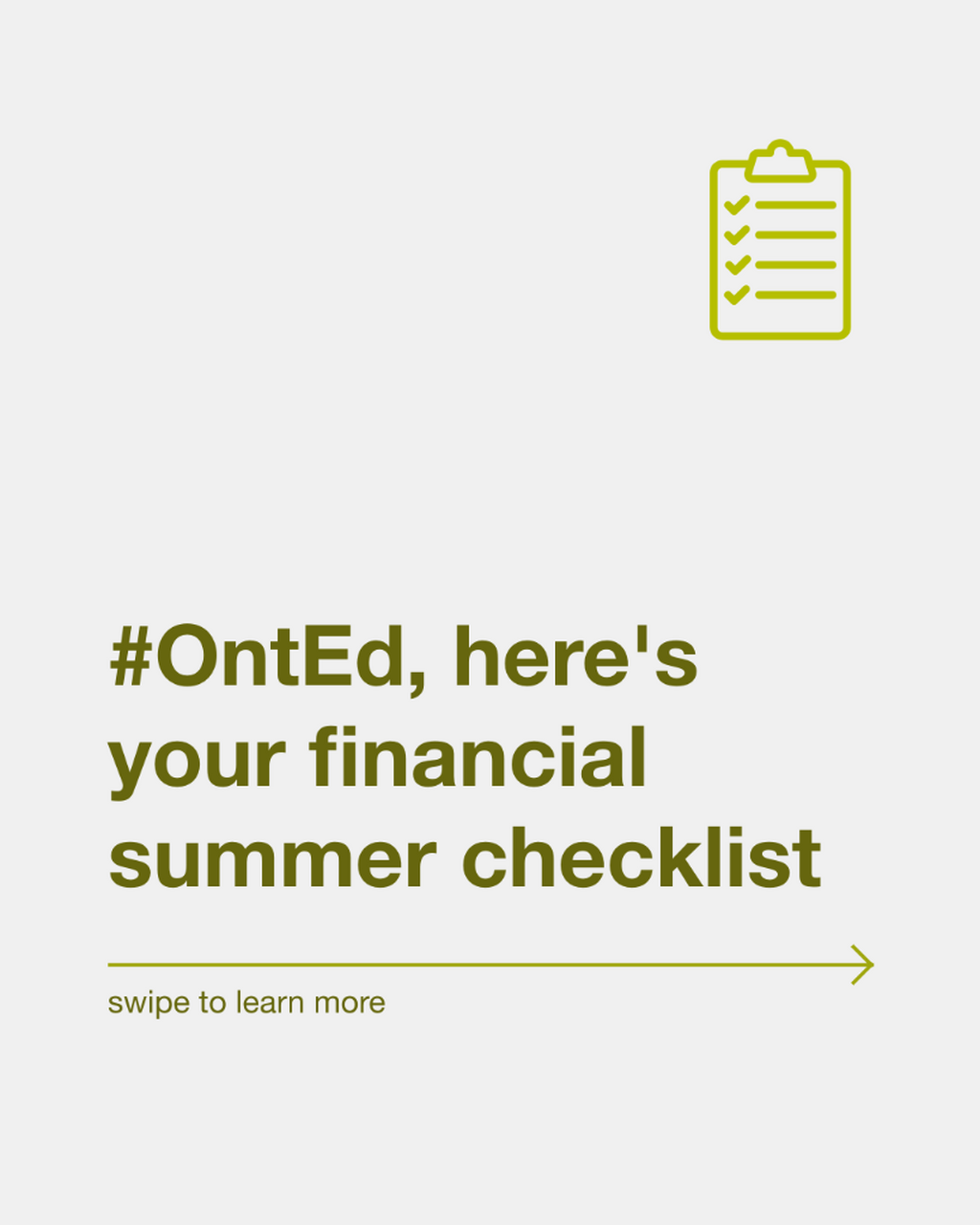Summer financial checklist