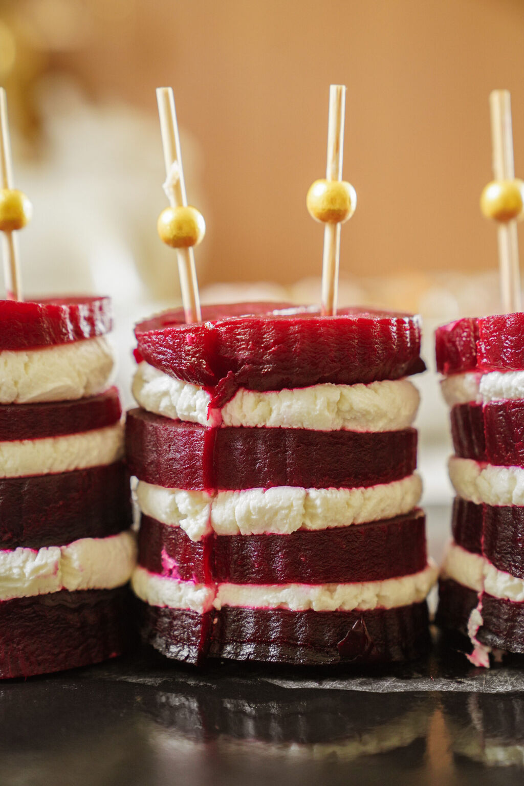 Goat Cheese Salad Towers with Beets