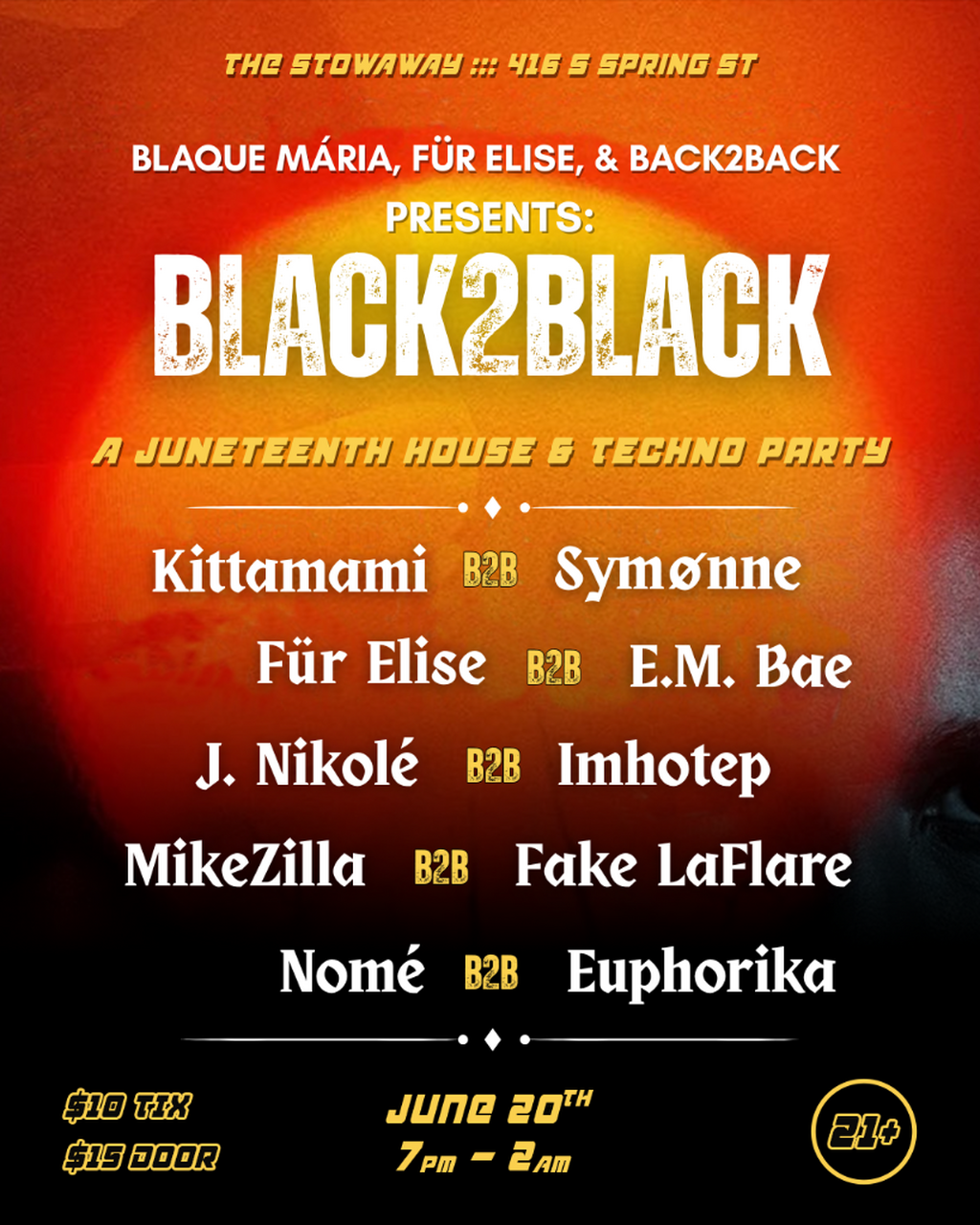 6.20 ~ BLACK2BLACK Juneteenth Party
