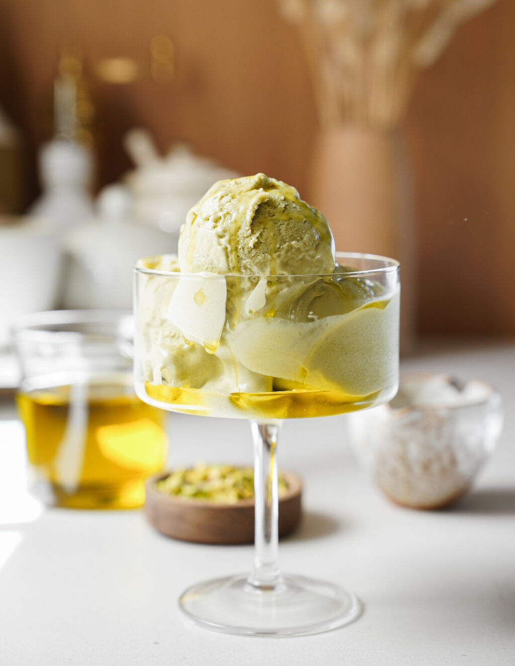 No-Churn Pistachio Ice Cream