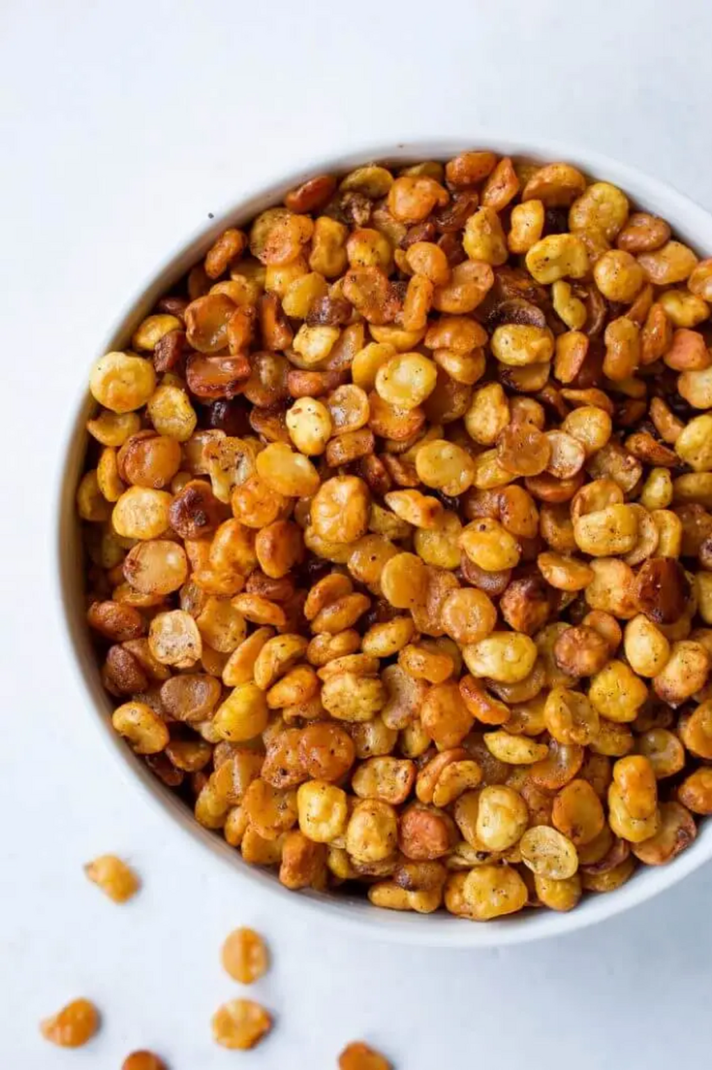 Crunchy split peas 