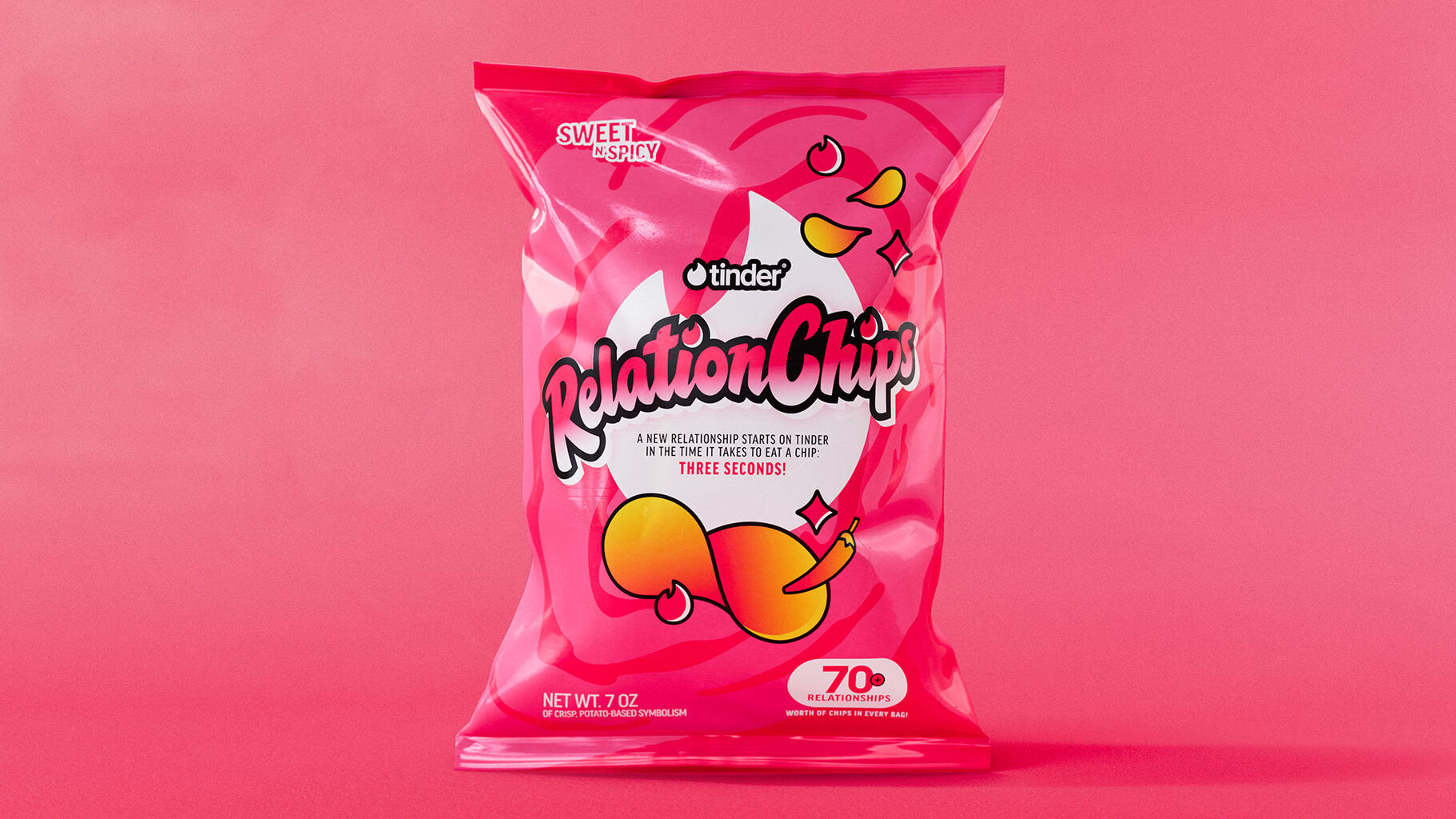 Tinder turns swipes into snacks with &lsquo;RelationChips&rsquo;