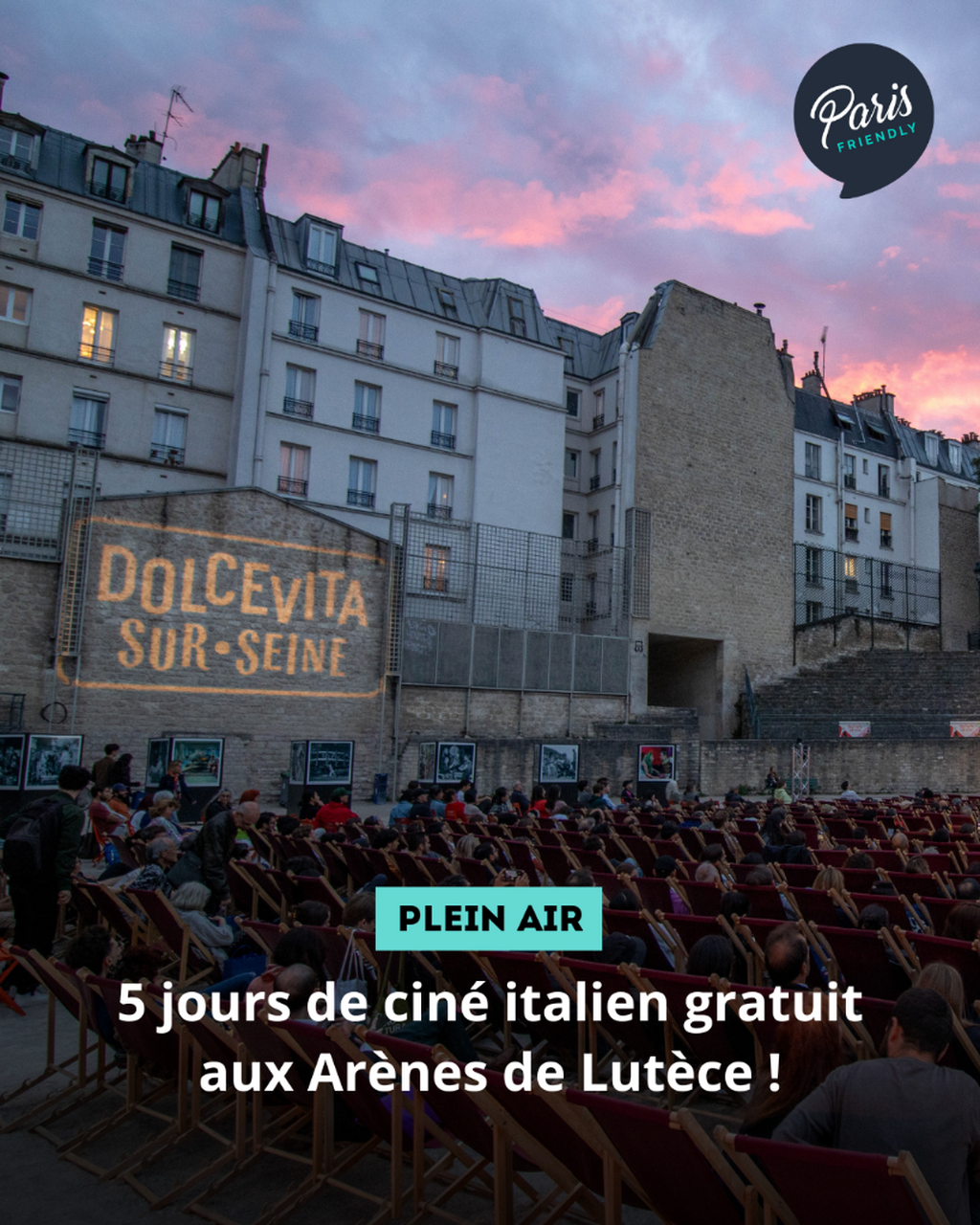 5 jours de cin&eacute; italien gratuit aux Ar&egrave;nes de Lut&egrave;ce !