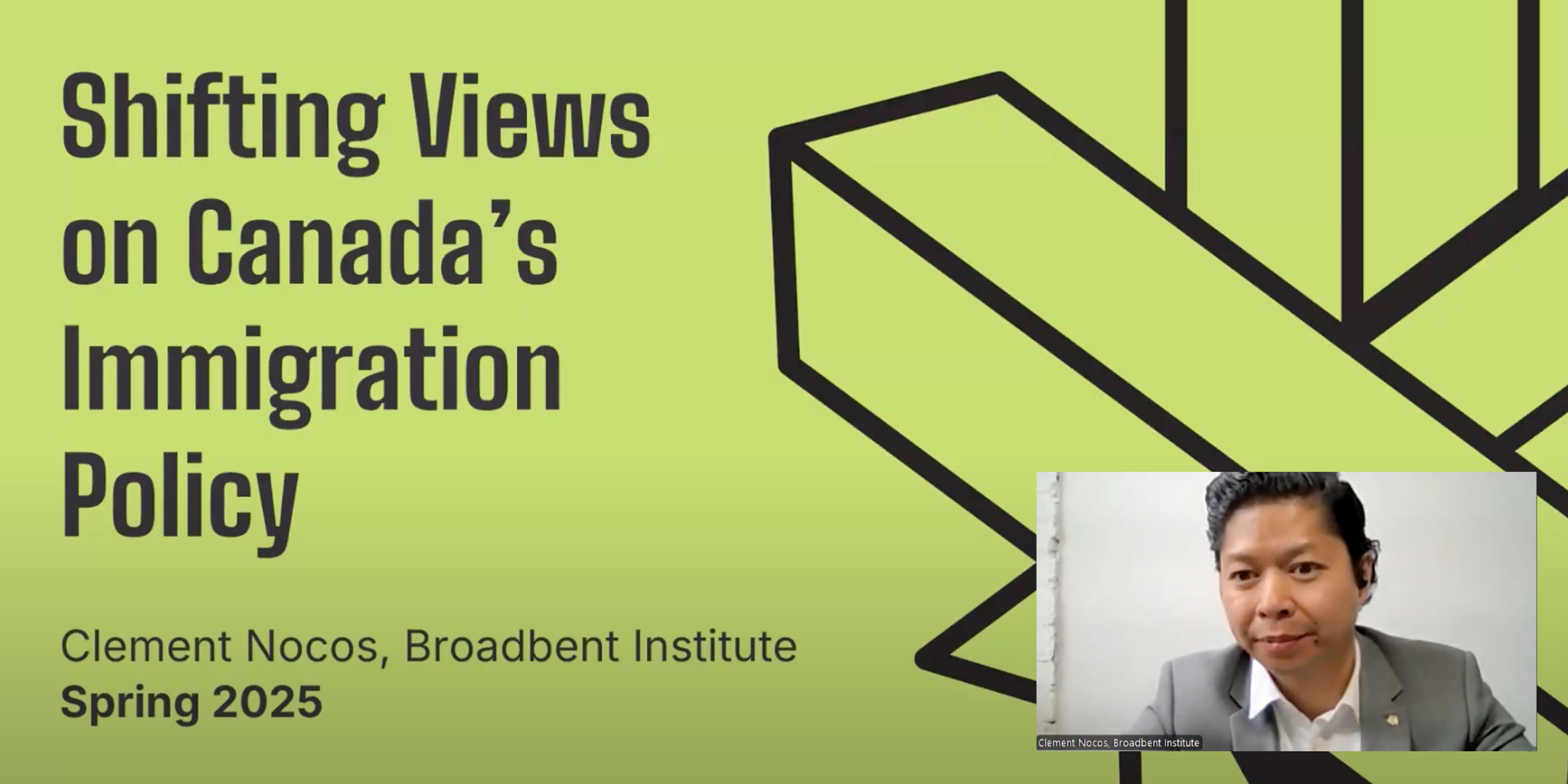 Clement Nocos Shares Canadian Immigration Policy Attitudes in 'Shifting Borders' Panel - Broadbent Institute