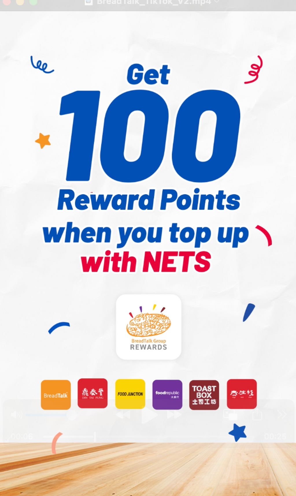 NETS x BreadTalk Group Rewards App Promotion
