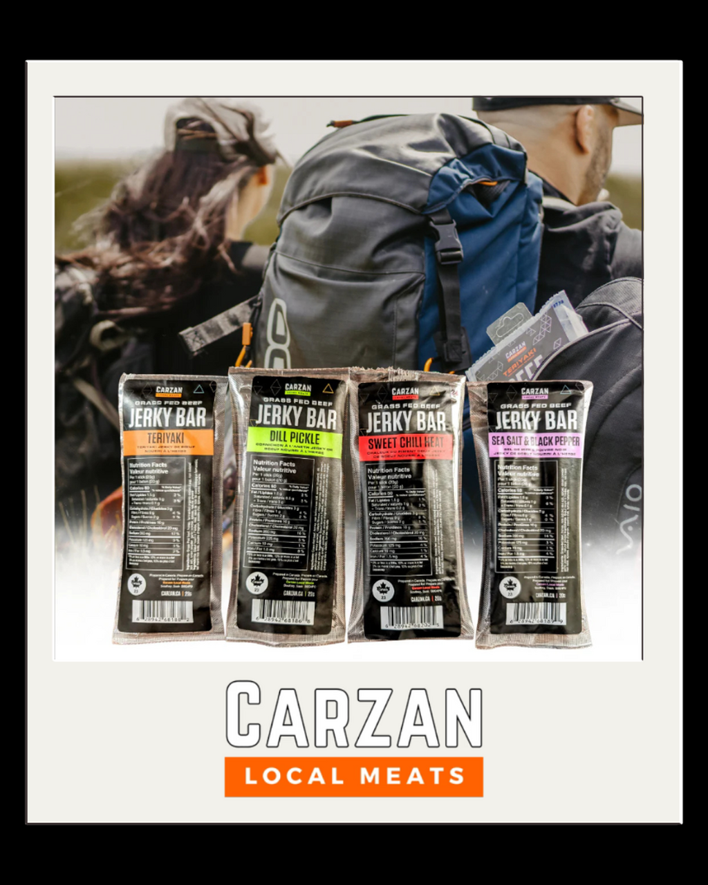 Carzan Local Meats beef jerky 100% Canadian grass-fed beef 