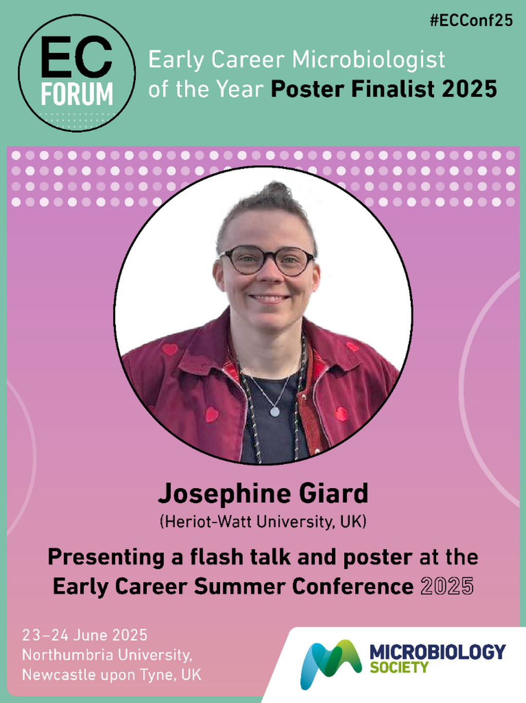 Early Career Microbiologist of the Year Finalist - Josephine Giard