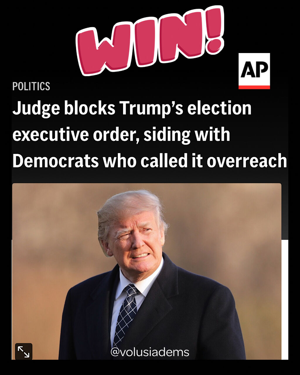 A federal judge has blocked Trump&rsquo;s attempt to overhaul elections