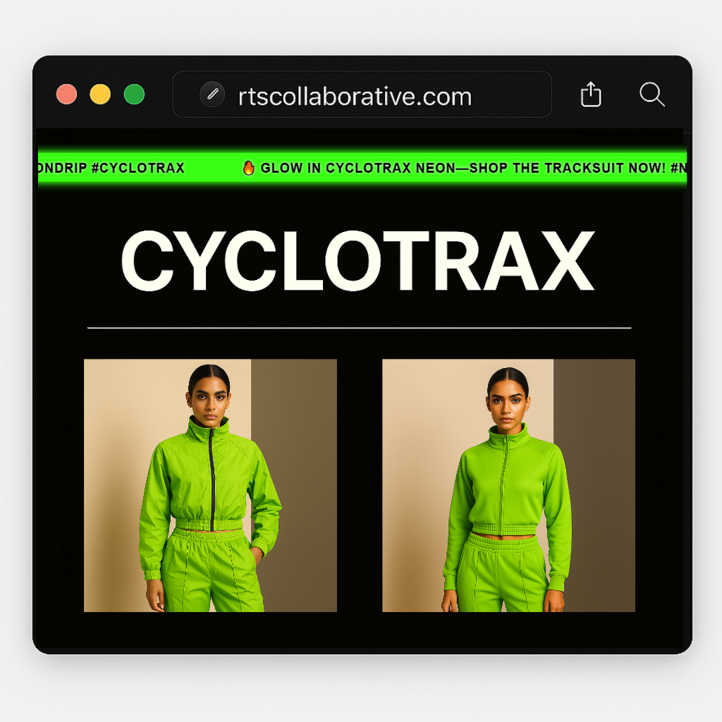 Neon Green Scrolling Text Promo Bar