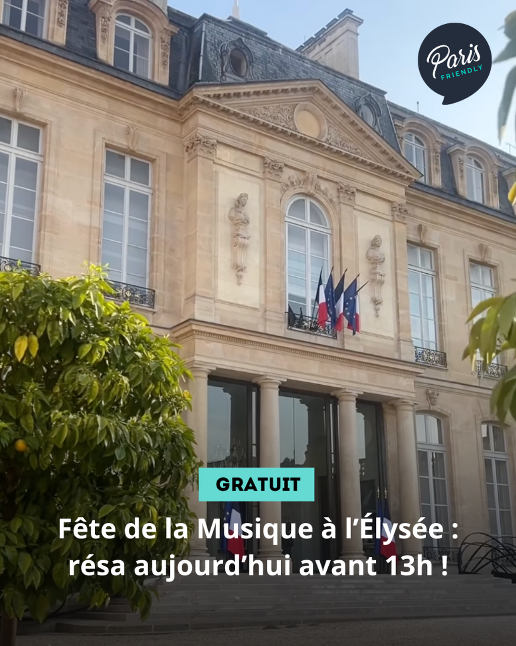 F&ecirc;te de la Musique &agrave; l&rsquo;&Eacute;lys&eacute;e : r&eacute;sa aujourd&rsquo;hui avant 13h !