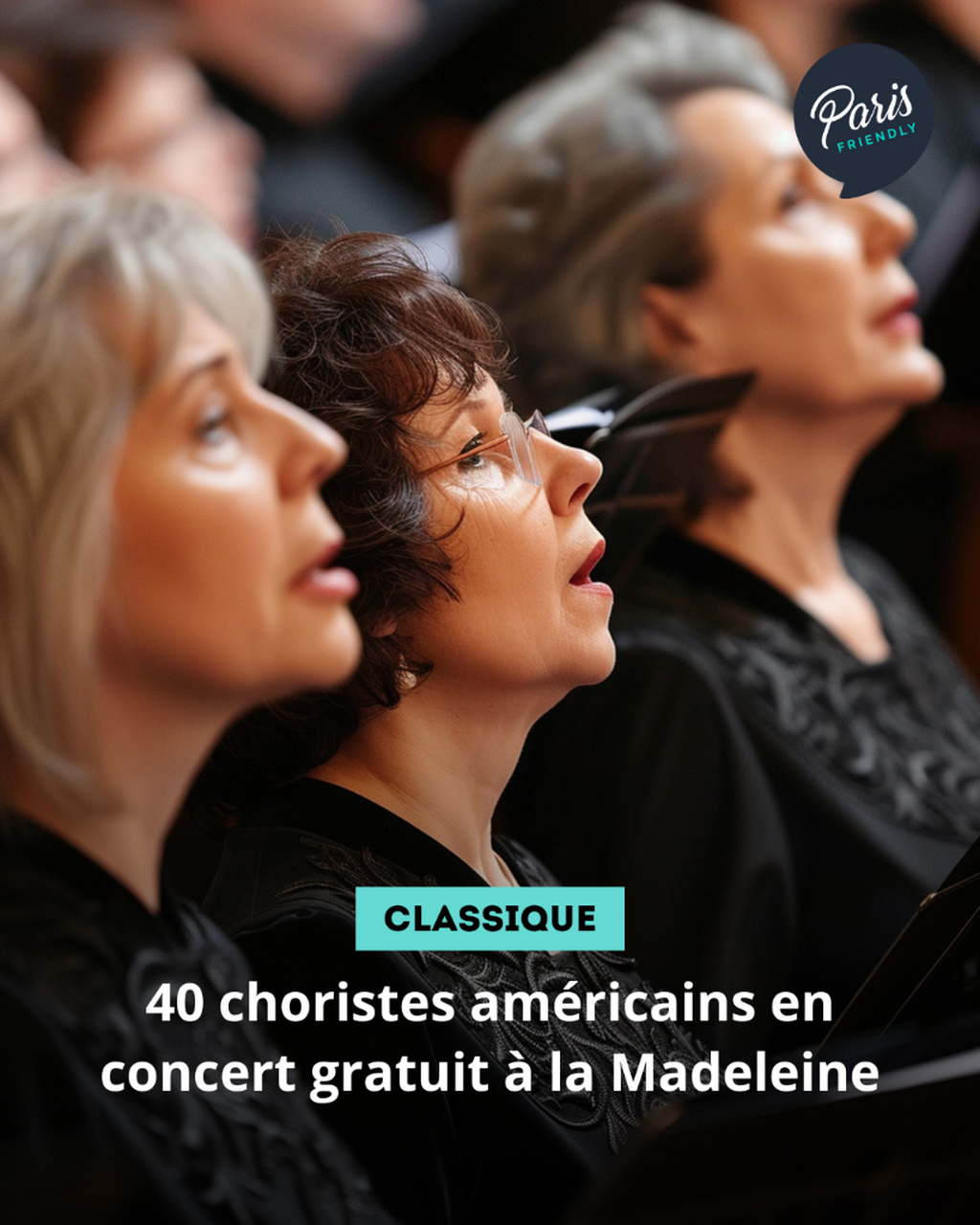 40 choristes am&eacute;ricains en concert gratuit &agrave; la Madeleine