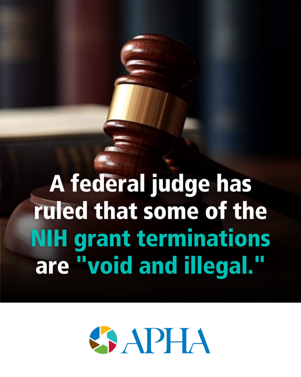 A federal judge has ruled that some of the NIH grant terminations are "void and illegal"