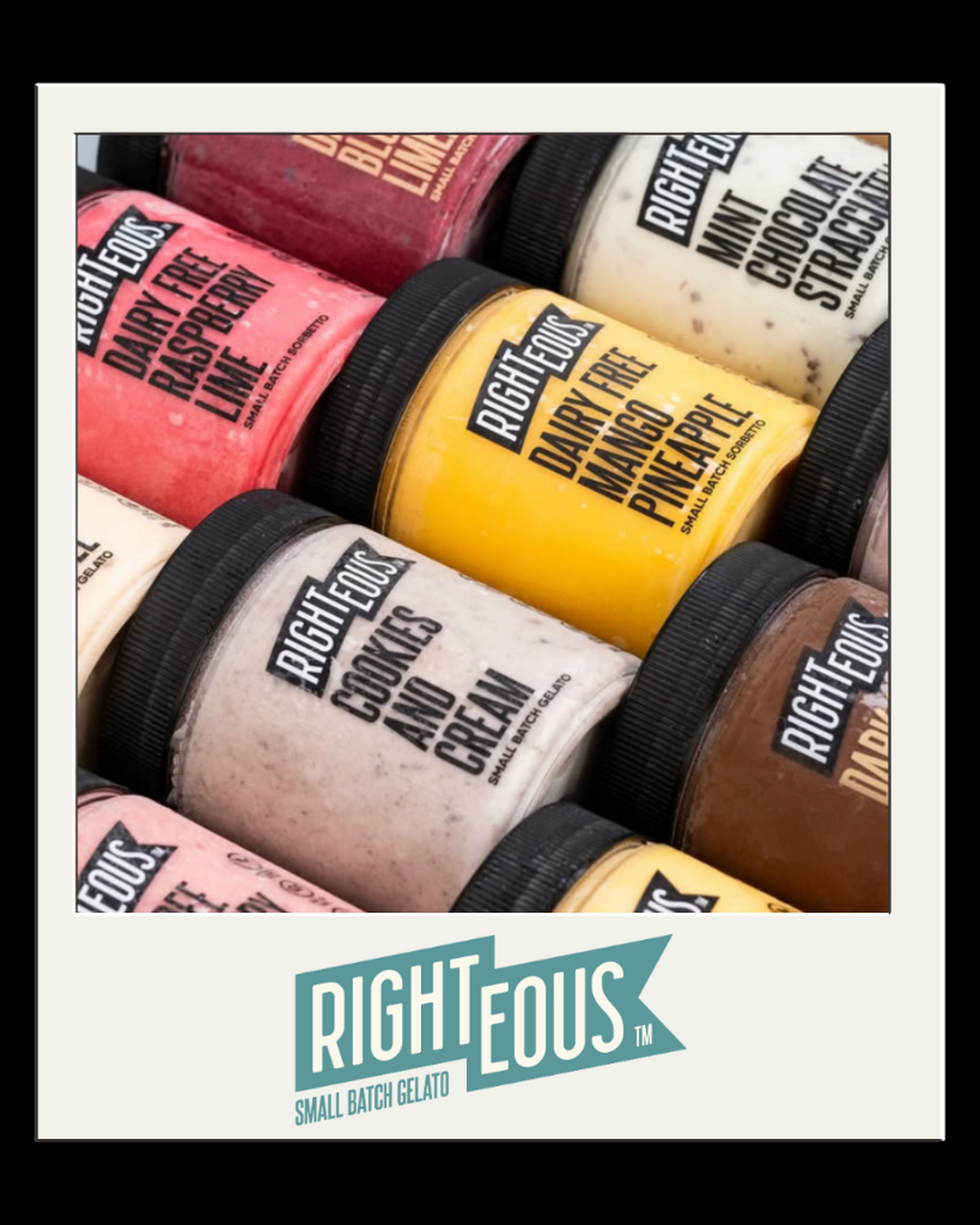 Righteous Gelato dairy free sorbetto dessert ice cream