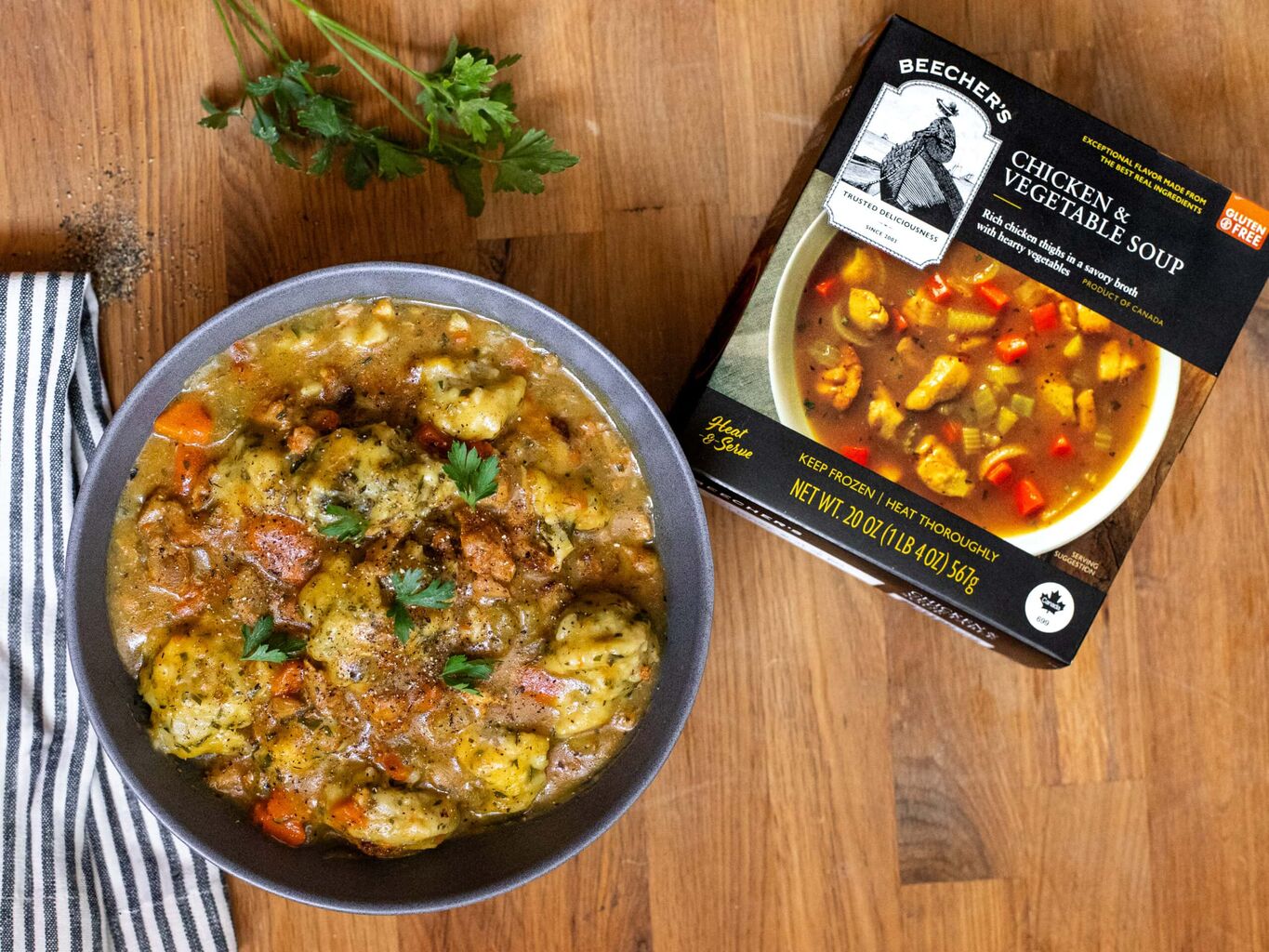 Chicken & Vegetable Soup with Dumpling