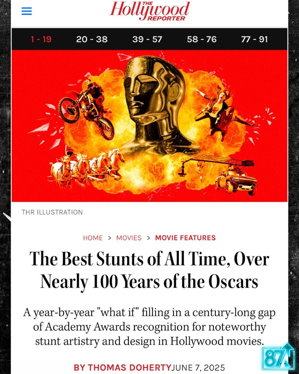 Press Break | THE HOLLYWOOD REPORTER: Best Stunts Over the Last 100 Years