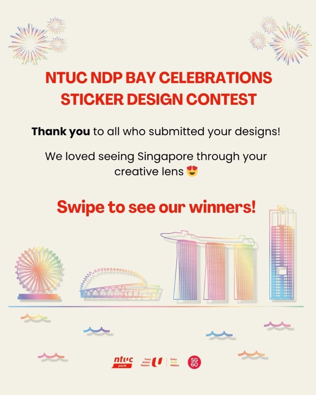 NTUC NDP Bay Celeb Stickers