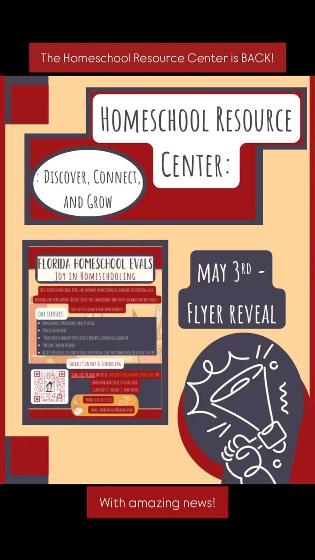 Homeschool Resource Center - Flyer Reveal - Instagram Post