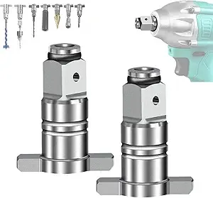Shaft Conversion Head, 2 Pack Electric Wrench With Internal Strong Magnet for Bits Drills Charging Accessories