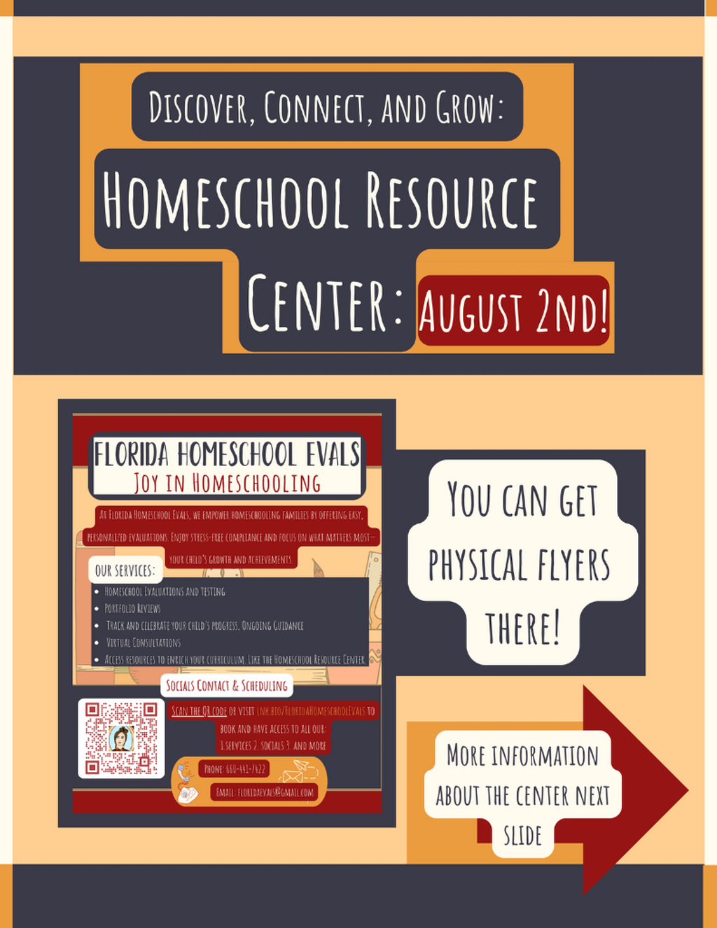 Instagram - August 2nd our next Homeschool Resource Center!