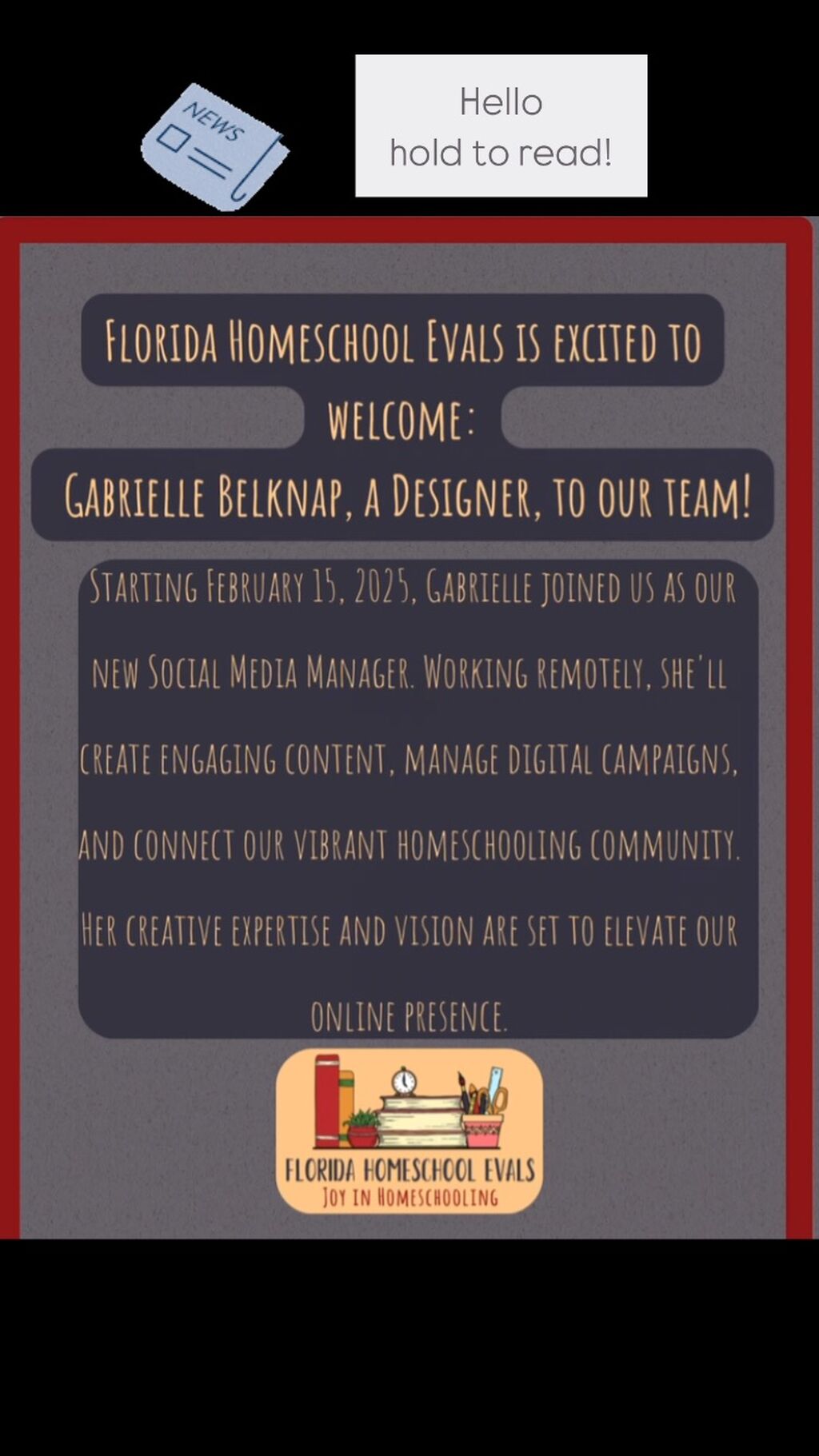 Introduction to the team - Gabrielle Belknap - Social Media Creator