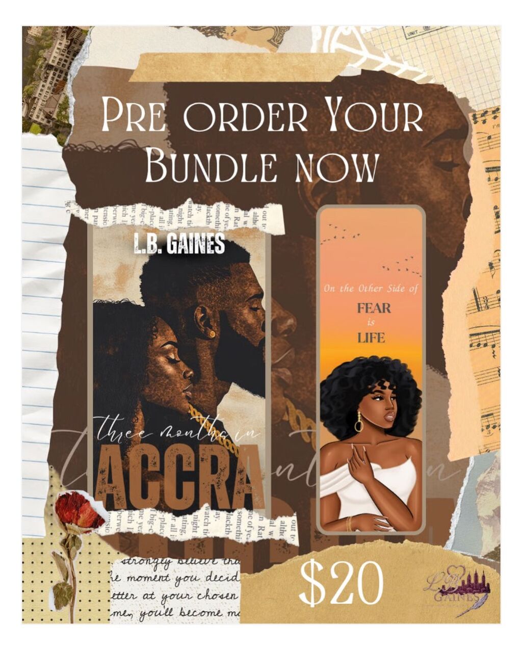 [Paperback Bundle] Three Months in ACCRA by L.B. Gaines