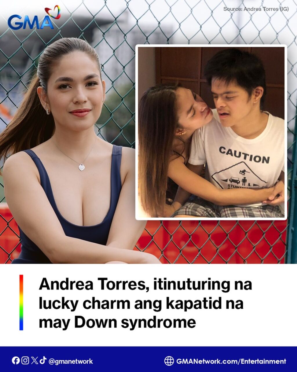 Andrea Torres, itinuturing na lucky charm ang kapatid na may Down syndrome