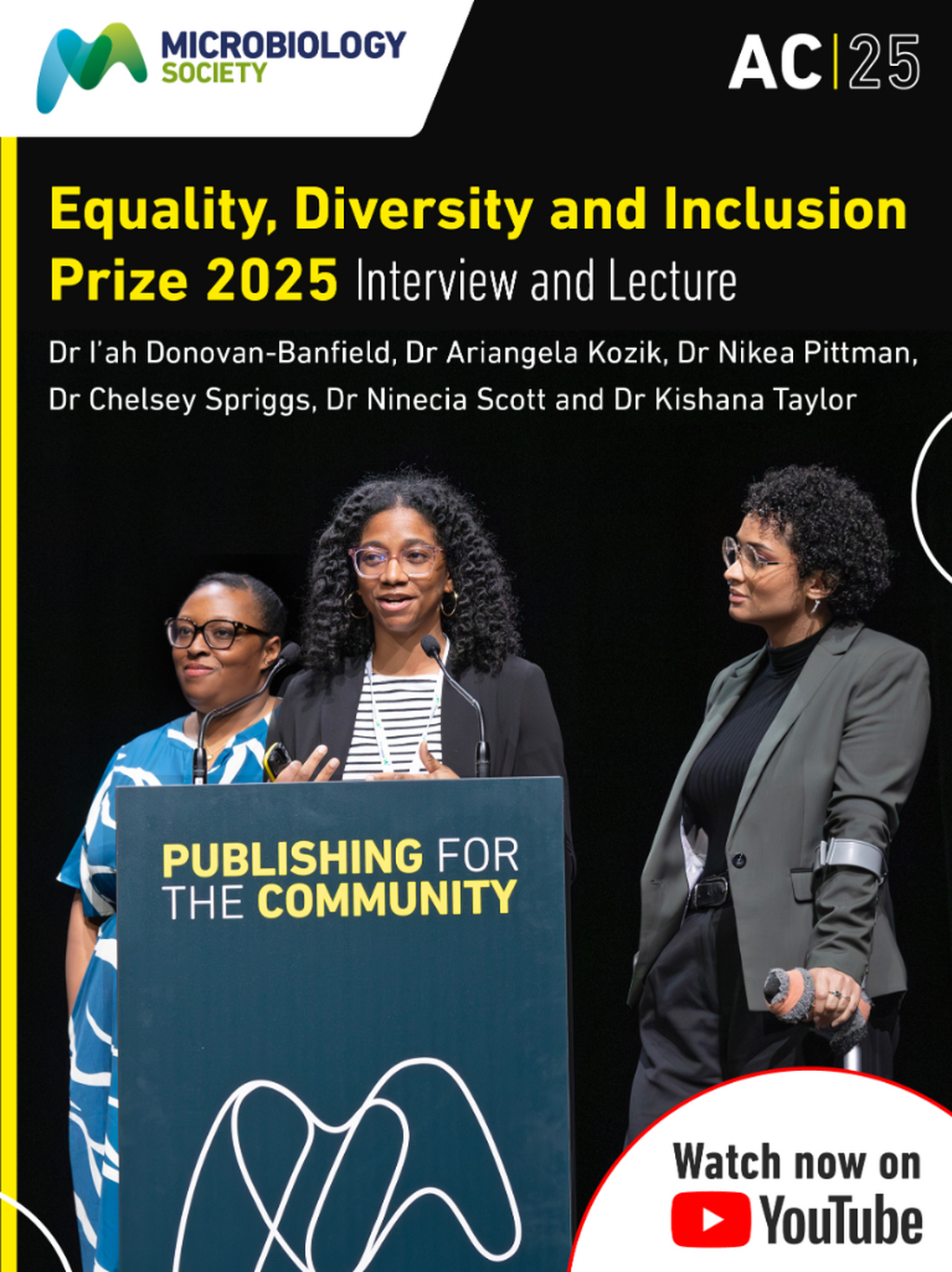EDI Prize Lecture 2025: If Not Now, When? Building a community to Empower Black Microbiologists Youtube