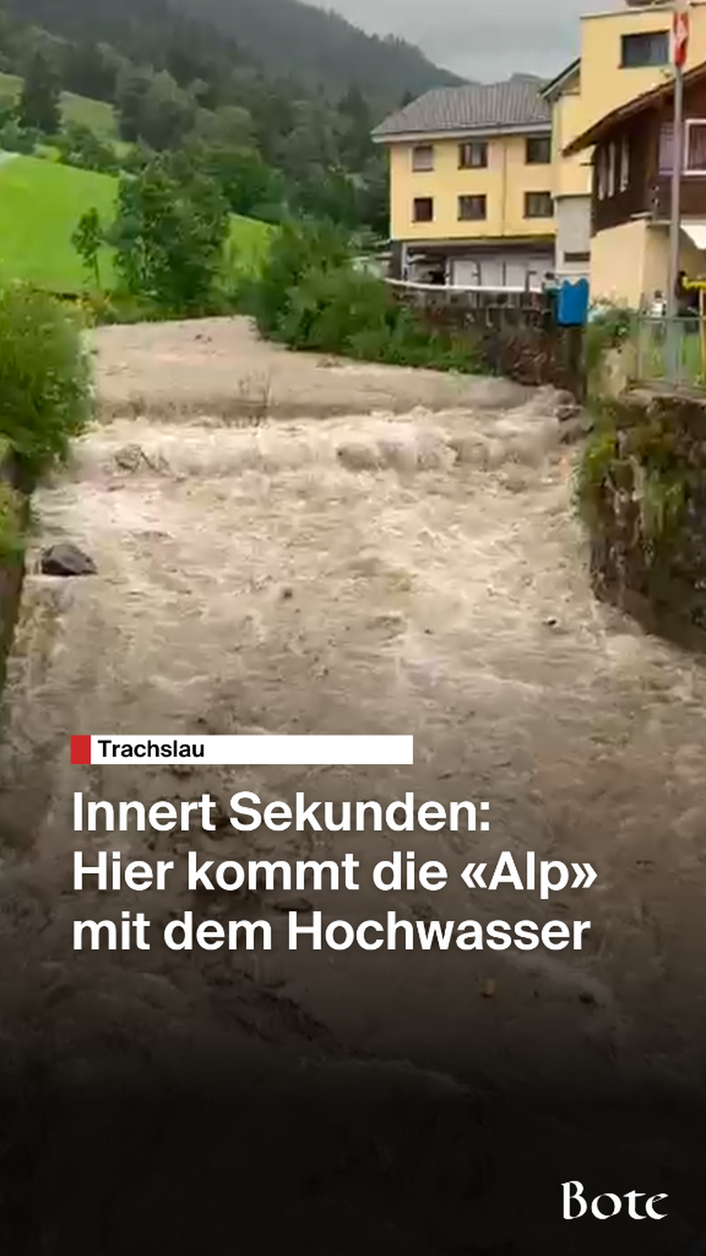 Hochwasser in Trachslau
