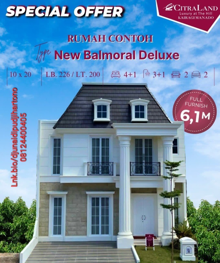 Rumah Contoh New Balmoral Deluxe,citraland kairagi manado