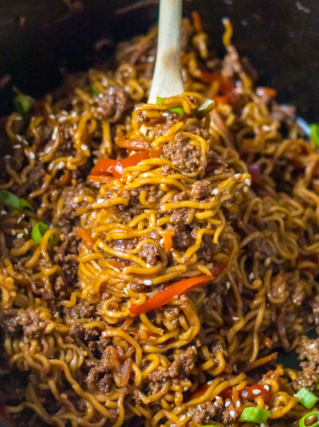 Slow Cooker Beef Ramen Noodles
